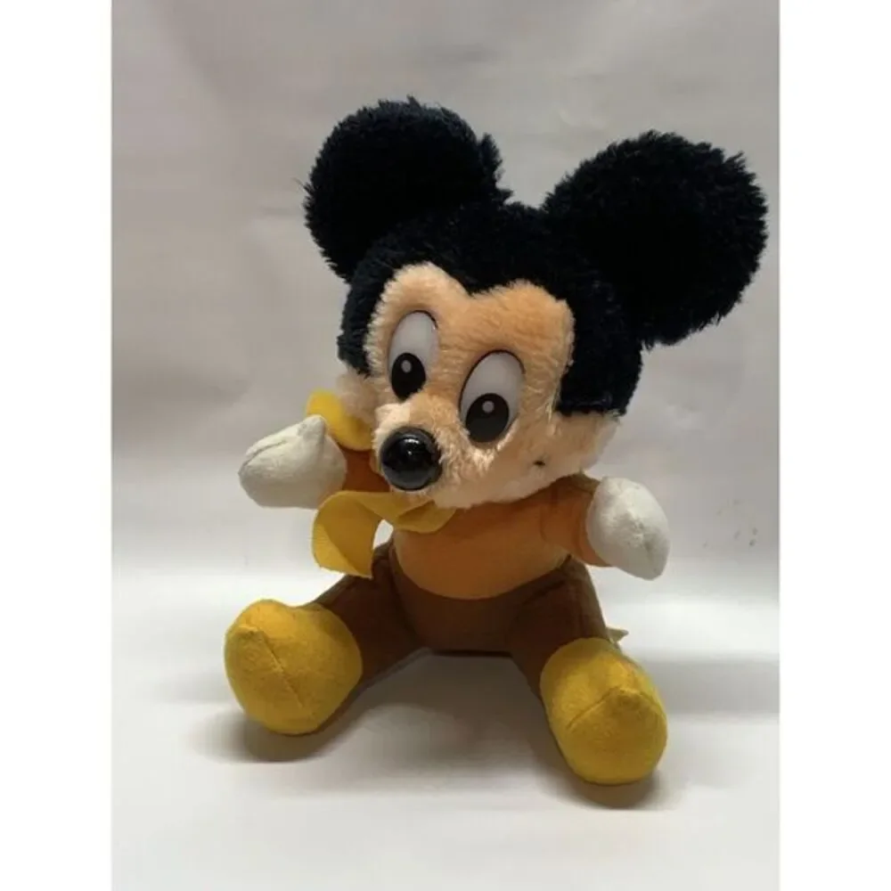 Vintage Walt Disney Mickey's Christmas Carol‎ Mickey Mouse Plush Stuffed Animal